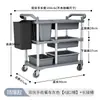 Carrito Multifuncional de Recolección de Alimentos para Restaurantes y Hoteles Comerciales, Carrito de Tres Niveles, Carrito de Eliminación de Alimentos de Plástico Extra Grueso con Cubo de Basura