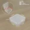 Caja de almacenamiento pequeña cuadrada para artículos varios, caja de embalaje transparente, caja de plástico para piezas de joyería, caja de exhibición para decoración de uñas