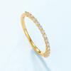 Anillo de Moissanita Brillante Simple de Minería Caliente Transfronteriza Plata S925 Chapado en Oro de 10k Incrustado Anillo de Tesoro de Color Europa y América Lujo Ligero