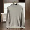Suéter de Cachemir para Hombre de Siete Agujas Doble Hilo Engrosado de Cuello Alto Medio Tejido de Lana Suéter Pulóver para Hombre de Otoño e Invierno Suéter Base Suéter de Lana