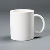 Taza recta nueva de porcelana de hueso de 11 oz (350 ml), taza blanca de regalo promocional, se puede imprimir con logo personalizado o pintar a mano