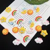 Accesorios de Resina DIY Tela Imitación Sol Estrella Arcoíris Accesorios para Zapatos y Ropa Funda para Teléfono Móvil Accesorios de Pegamento de Crema Venta al por Mayor