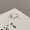 ¡Romance Blanco! Anillo de Diamante y Perla Brillante para Mujer, Anillo de Banda Lisa de Lujo Ligero de Gama Alta, Anillo Abierto de Diseño de Nicho