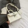 Bolso Kelly de Mano Retro Nicho para Mujer 2025 Nuevo Estilo Coreano Color Puro Casual Bolso con Cierre Texturizado Moda Bolso Cruzado