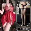Lencería sexy Hemei, sin espalda, seductora, malla transparente, ardiente, transparente, cuello halter de mariposa, camisón con tirantes, ropa de dormir, uniforme de puro deseo