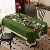 Toalha de Mesa de Luxo Leve de Alta Qualidade Impermeável e à Prova de Óleo Estilo Retro Americano Dopamina Tapete para Mesa de Jantar Estilo Ins Toalha de Mesa para Mesa de Centro