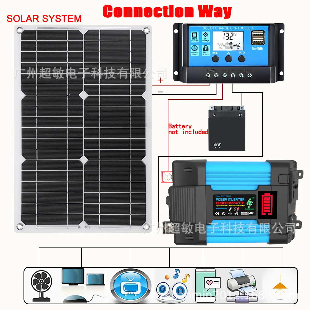 小黄蜂 蓝色 6000W +18W+30A