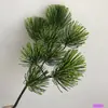 Plantas de Bonsái Hechas de Hojas de Ciprés, Hojas de Pino y Ciprés, Flores Artificiales Decorativas, Hojas Perennes
