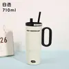 Copo térmico gelado personalizado de alta capacidade e estiloso, copo térmico gigante de aço inoxidável 316 com alça para uso no carro