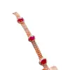 Venta al por mayor de fábrica Popular Pulsera de Rubí Natural con Incrustaciones de Plata S925 Piedra Principal 4*6 Joyería de Lujo Venta Directa de Fábrica