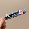 Pin para el pelo lujoso de tamaño grande con un delicado lazo, elegante y con estilo, pinza retorcida dulce estilo coreano para cabello grueso