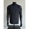 Camiseta Regata Canelada Pesada Estilo Americano para Homens, Verão, Gola Alta Pequena, Sem Mangas, Branca, Manga Curta, Camada Interna para Esportes e Fitness