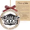 Temporada de Graduación 2026 Transfronteriza Colgante de Artesanía de Madera con Letras de Efecto 3D, Souvenir de Regalo para Compañeros y Amigos
