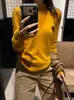 Camiseta Base de Lana Tejida Han Xun con Cuello Alto y Rizos Naturales para Mujer, Otoño/Invierno 2026, Multicolor, Corte Relajado, Capa Interior 27551
