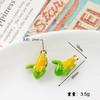 Romã Morango Melancia Cereja Fruta Coleção Liga Gota Pingente Brincos Bonitos Acessórios de Jóias DIY Material