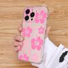 Funda para Teléfono Móvil con Orejas de Gato Flor Rosa para iPhone 16 14/15Promax Transparente Modelo para Mujer 13 Nicho Sencillo Suave