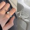 Anel Acessórios Iguais de Blogueiro Xiaohongshu Design Nicho High-End Corda Elástica Anel Prata Quebrada Estilo Simples Feminino
