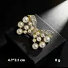 Broche Colorido de Borboleta e Pássaro com Pedras tipo Diamante de Alto Padrão para Peito Feminino Acessórios de Roupa Broche Design Simples Flor Joia