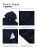 Chamarra sudadera azul marino para mujer, atuendo de otoño, nuevo conjunto casual deportivo estilo coreano de principios de otoño con pantalones anchos y sudadera con capucha
