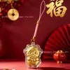 Año de la Oveja Hilo Rojo Tener Dinero para Gastar Oro Pequeña Oveja Colgante para Teléfono Colgante Regalo de Actividad Oveja del Zodiaco Pequeños Adornos Venta al por Mayor