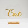 BT085 Cross-border tridimensional acrílico digital mesa de casamento numeração placa placa de assento placa DIY hexágono mesa espelho