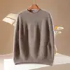 Nova Peça de Lã Cashmere Outono/Inverno 2026 com Bainha Enrolada e Gola Semi-Alta, Suéter de Lã Escovada Sem Mangas