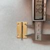Bisagra de cobre chapada en oro de 1.5 pulgadas 37x 25mm para puerta de gabinete 0.6 de espesor puerta de persiana y ventana caja plegable