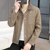 Estação da primavera e do outono, jaqueta de corte solto, estilo business masculino, jaqueta externa slim fit moderna estilo coreano, jaqueta casual versátil para jovens