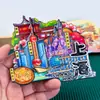 Pegatinas para Refrigerador de Shanghái Pegatinas Magnéticas de Madera Souvenirs Turísticos de la Ciudad Souvenirs Guochao Wenchuang Pegatinas Atracciones Turísticas Populares