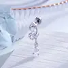 Ala de Mariposa Lágrima Estilo Hensen Ins Versión Coreana Mariposa Colorida Colgante Gota de Agua Varilla de Aleación de Titanio Piercing de Cartílago Clavo de Hueso de Oreja