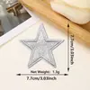 Parche Bordado de Estrella de Cinco Puntas con Purpurina de Nuevo Estilo, Accesorios de Ropa y Equipaje de Venta Caliente Transfronteriza, Parche Decorativo Termoadhesivo