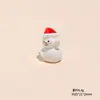 Muñeco de Nieve con Sombrero Rojo Lindo de Dibujos Animados Adornos de Resina Estéreo Decoración Creativa para Escritorio de Computadora de Coche Pequeños Adornos