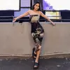 Moda Feminina 2026 Vestido de Alça Estampado Vintage Slim-Fit Novo Estilo Europeu e Americano Estilo Ins Vestido de Alça