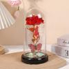 Cubierta de Cristal Rosa Inmortal de Amazon con Flor de Lámina Oro Claro Decoración de Mariposa Día de San Valentín Día de la Mujer Regalo Creativo