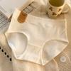 Algodón 7A ~ ropa interior de algodón sin teñir para mujer, entrepierna transpirable, jacquard con patrón oscuro, algodón para bebé suave y ceroso, calzones perezosos para mujer