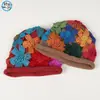Nuevo Gorro de Ganchillo Hecho a Mano de Color Dopamina para Otoño e Invierno, Gorro Holgado Versátil y Elegante