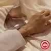 Plata de Ley S925 Separador Clásico de Lazo Pulsera para Mujer Popular de Venta Caliente Europea y Americana Estilo Francés Diamante Elegante Pulsera Versátil