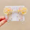 Accesorios para el Cabello Hanfu de Estilo Antiguo para Niñas Pequeñas, Pinzas para el Cabello de Princesa con Borlas Florales Dulces de Estilo Chino Super Hada