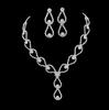 Juego de Joyería Transfronterizo Cadena de Garra de Diamante Completo Moda Simple Accesorios de Alta Gama Aretes Aretes Collar Accesorios para Mujer Venta al por Mayor
