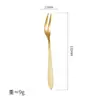 Garfo de fruta de aço inoxidável 304 garfo criativo para bolo da lua garfo de duas pontas doméstico garfo de sobremesa para bolo de restaurante fabricantes de origem
