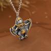 Golden Deer King S925 Pingente de Prata Vintage Prata Velha Banhado a Ouro Asas Dapeng Pássaro Asas de Prata Dapeng Besta Homens e Mulheres Pingentes