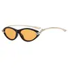 Nuevas Gafas de Sol Metálicas de Personalidad Ojo de Gato con Patillas Trenzadas, Elegantes Gafas para Exteriores Callejeras con Protección UV