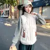 Nuevo chaleco de invierno 2026 estilo coreano, versátil, simple, moderno y adelgazante, perfecto para mujeres petite.; chaleco de algodón, en stock