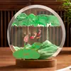 Nova pintura de areia movediça estilo chinês da sorte ampulheta tridimensional 3D artesanato em liga decoração de mesa ornamento para alívio do estresse presente para amigos