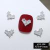 Accesorios para decoración de uñas con lazo lateral de circonita plateada, libro rojo pequeño, luz de lujo, armadura, decoración, taladro de pila, accesorios para uñas