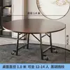 Mesa de Jantar Dobrável para Uso Doméstico, Mesa de Jantar Dobrável para Apartamento Pequeno, Mesa Redonda Simples para Moradia Alugada, Mesa de Jantar Móvel Atacado