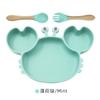 Plato de Cena de Silicona con Forma de Cangrejo, Plato Dividido con Ventosa para Bebé, Vajilla Infantil, Plato para Comida Complementaria de Bebé, Superventas Transfronterizo