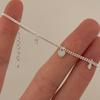 Colar Gota D'água em Prata de Lei S925 Feminino Design de Nicho Corrente para Clavícula com Franja de Alta Qualidade Moda Elegante Luxo Acessível Presente para Melhores Amigas