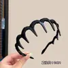 Faixa de Cabelo Alta para Mulheres, Moda de Luxo Leve, Laço com Dentes, Presilha de Cabelo Versátil Estilo Universitário, Faixa de Cabelo para Lavar o Rosto
