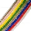 Boutique Cuentas Planas de 4/6/8 mm Cuentas de Vidrio Tallado Cristalino Rueda de Colores Navideños Cuentas Sueltas Accesorios para el Cabello Bolsas Zapatos Ropa